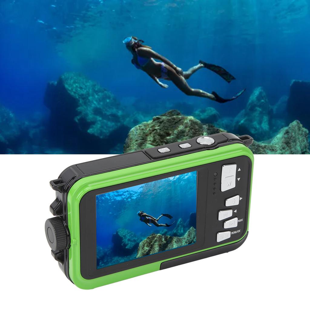 Waterproof Digital Camera Face Detection Timed Selfie 48MP 16X Digital Zoom Dual  Screen Portable Digital Camera for Travel