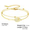 Sport Style Tennis Racket Bangle Stainless Steel Weave Rope Bracelet  Sporty Accessories