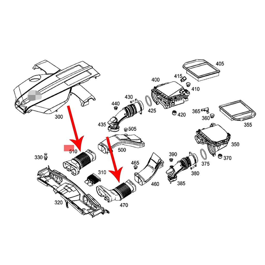 Air Intake Pipe For W212 X218 A207 C207 Part Number 2760900111 Automobile Engine Air Intake Pipe