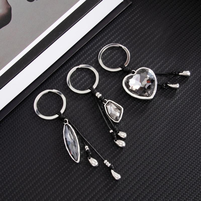 Sturdy Acrylic Rhinestones Keychain With Heart Designs Combines Styles And Durability For Everyday Carry