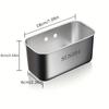 304 Stainless Steel Triangular Drain Rack For Kitchen Sink, Used For Draining Leftover Food And Vegetables, And For Storing Items In The Sink