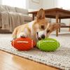 Bite Tough Squeaky Rugby Ball Rubber Dog Molar Toy Indestructible Dog Toy  Teeth Grinding Clean