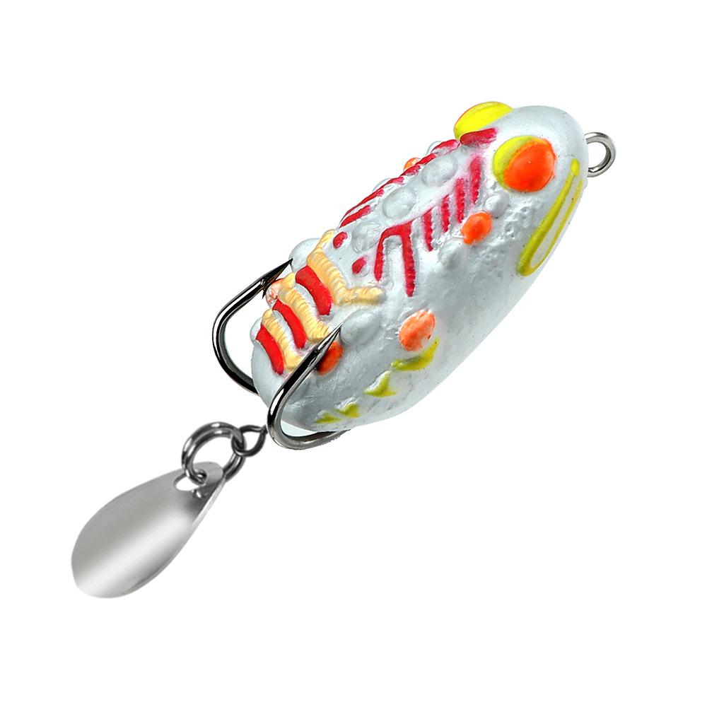 New Thai Thunder Frog Fishing Lure 4cm/4.8g Soft Frog Mini Soft Lure Double Hooks Top Water Ray Frog Artificial Bait biomimetic