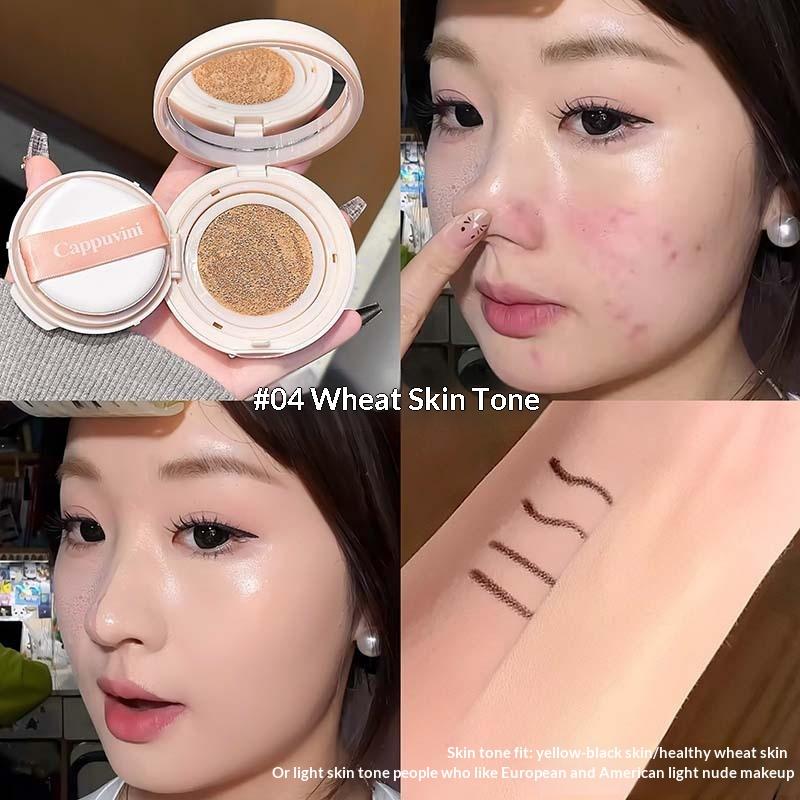 Cappuvini Air Cushion Bb Cream Moisturizing Foundation Concealer Oil-Control Waterproof Full Coverage Waterproof Face Cosmetics