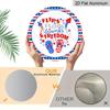 2D Flat, 1pc Patriotic 4th of July Metal Decorative Plaque, Red White Blue Flip Flops Fireworks USA Flag Design, Durable Indoor Outdoor Sign, Perfect