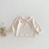 Girls Long Sleeve Cotton T-Shirt With Cartoon Ears Collar Striped Design Toddlers Kids