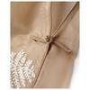 Women Bird And Floral Embroidered Mandarin Collar Frog Button Double Layer Organza Vest