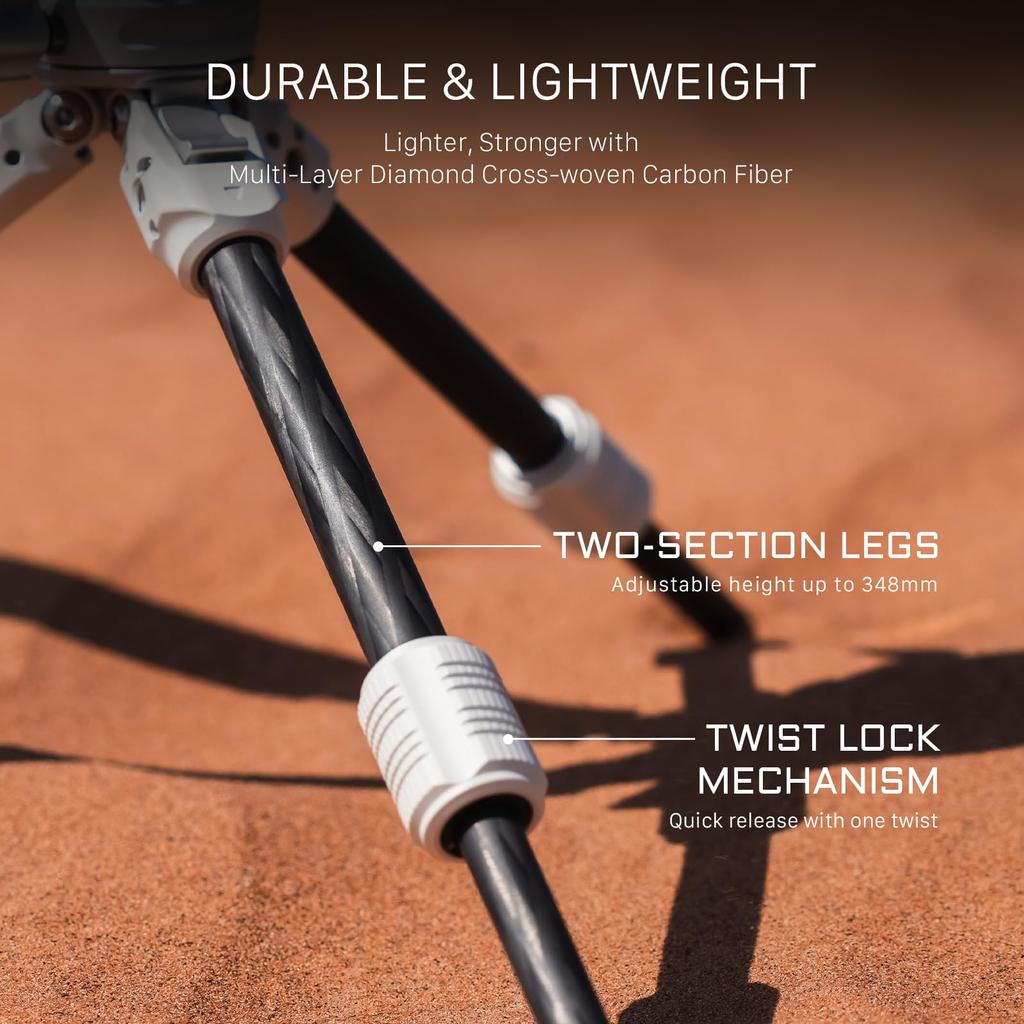 TILTA Tisch-Video-Fluidkopf, 1-stufiges Stativbein aus Kohlefaser, Space Gray (3 kg) TT-VT03-FB-SG