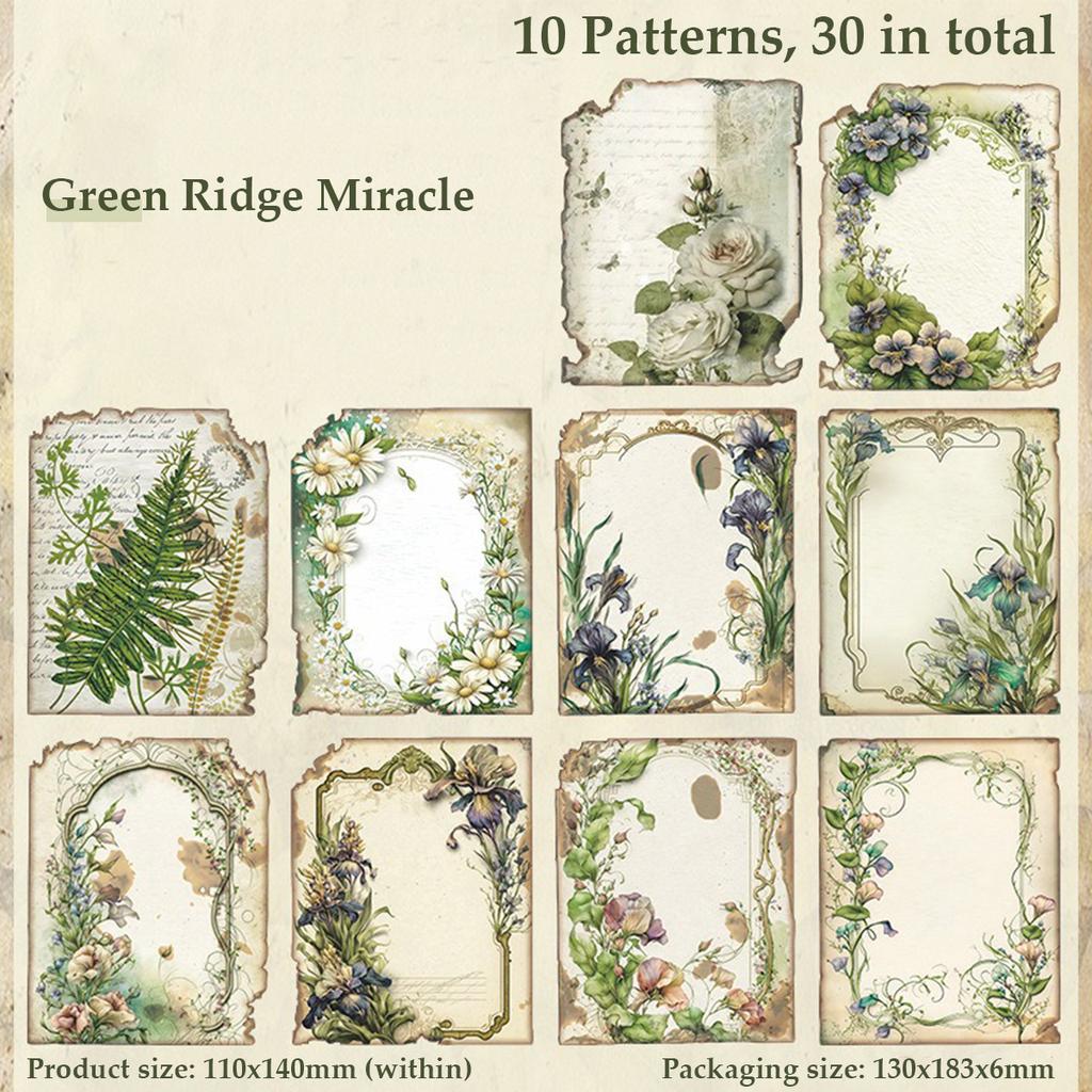 30 Sheets Vintage Scrapbook Paper Retro Aesthetic Decorative Materials Art Collage Handbook Material Paper Handmade DIY Crafts