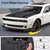 1:24 Scale Hellcat Charger Car Model Toy Music Light Pull Back Metal Diecast Doors Opened Sports Cars Toys for Children's Gifts
