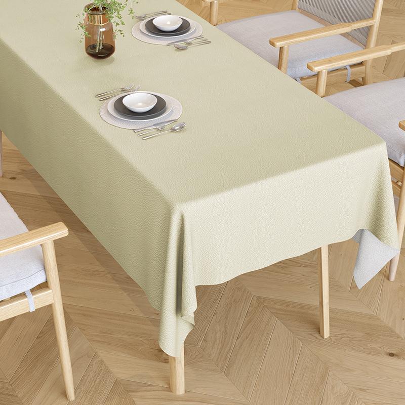 Tovaglia Impermeabile e Oil-proof, Copritavola Rettangolare Lavabile Anti-scottatura, Tovaglia Monocolore di Lusso per Tavolo da Pranzo Tavolino da Caffè