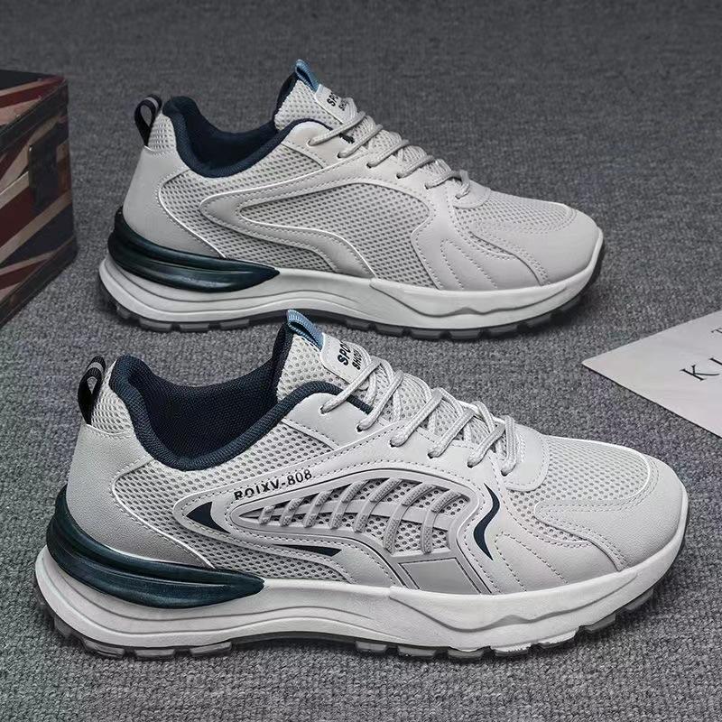 Men's Shoes Summer Mesh Breathable Deodorant Student Running Casual Sports Men's Heightening Forrest Gump Versatile Dad Trendy Shoes