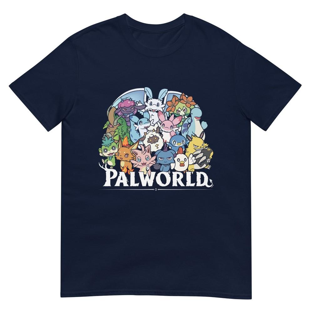 Palworld Full Character Group Portrait Video Game Tshirt S