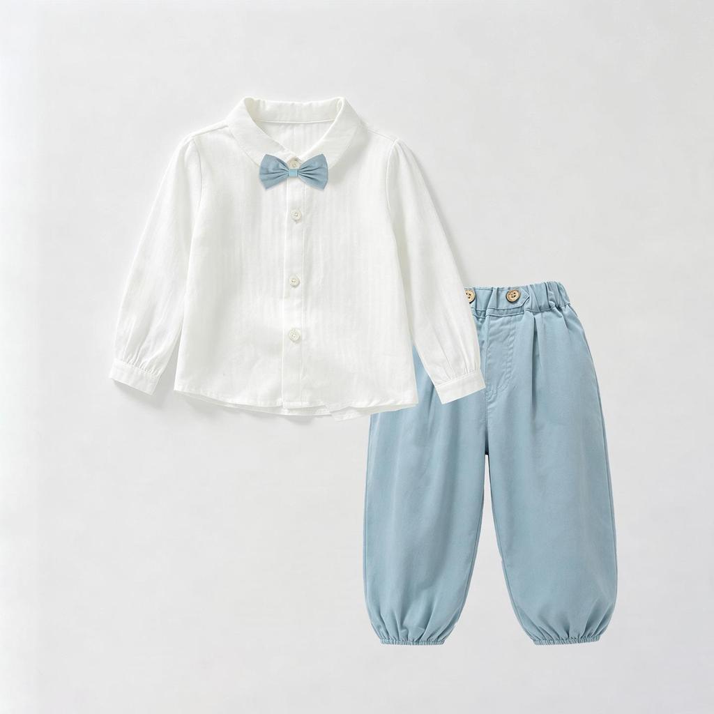 Formelles Outfit für den ersten Geburtstag eines Jungen – Set mit kurzärmeligem Hemd und Shorts
