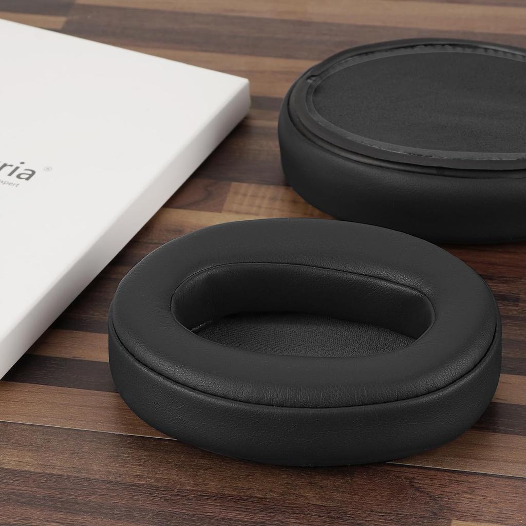 Geekria QuickFit Ear Pads Compatible with Sony WH-XB900N, WH-CH710N, WH-CH720N, WH-RF400, and MDR-RF895RK Headphones (Protein Leather/Black)