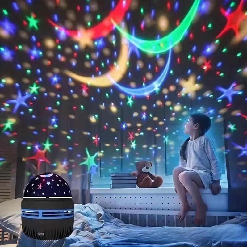 LED Starry Sky Projection Light Northern Lights Ambient Light Water Ripple Spiral Cloud Starry Sky Light Bedroom Night Light