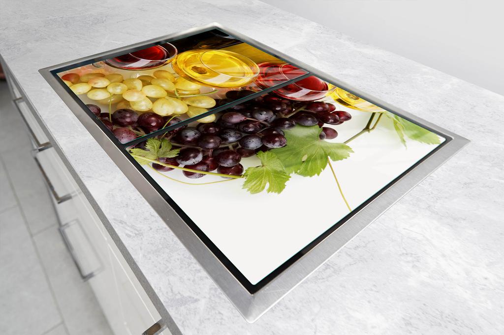 SZKLANA PŁYTA OCHRONNA NA KUCHENKĘ 70x52 WINO