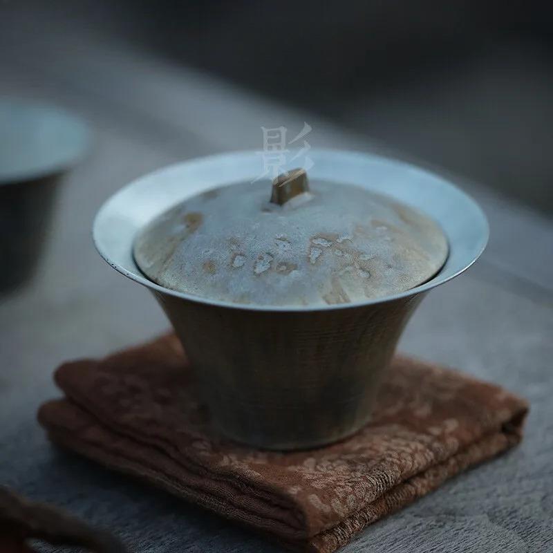 110ml Master Handamde Water Moon Gaiwan Creative Kiln Change Tea Tureen Chinese Tea Making Cover Bowl Teaset Accessories Craft