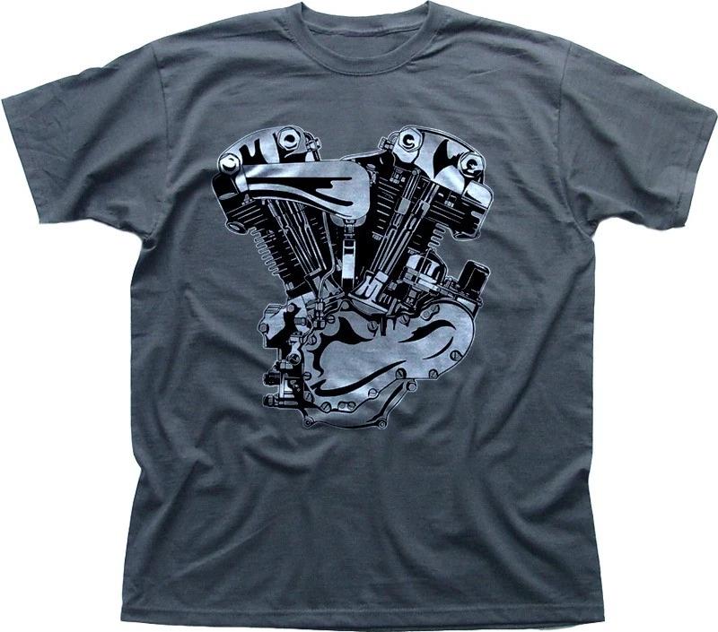 V-Twin Motorcycle engine Harley Indian GREY t-shirt 0209 M