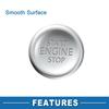 A ABSOPRO Push Button Starter Switch No.5GG959839 Engine Start Stop Switch Button for Volkswagen Golf 7 MK7 2013-2017 Silver Tone
