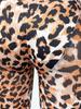 Sexy Leopard Print Mesh Bodycon Jumpsuit for Women
