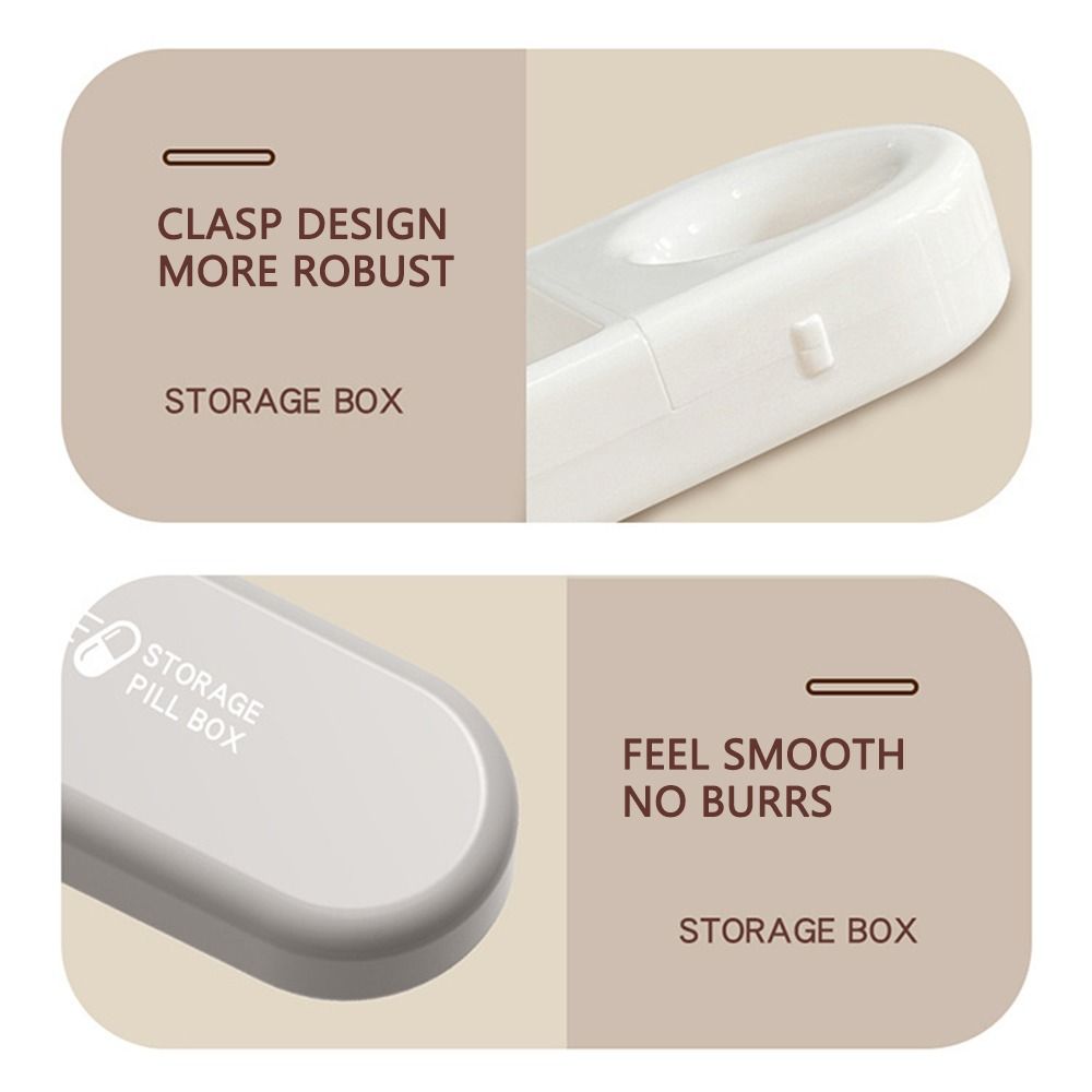 3 Compartment Daily Pill Organizer Portable Pill Storage Box Pocket Pill Case  Essential for Travel