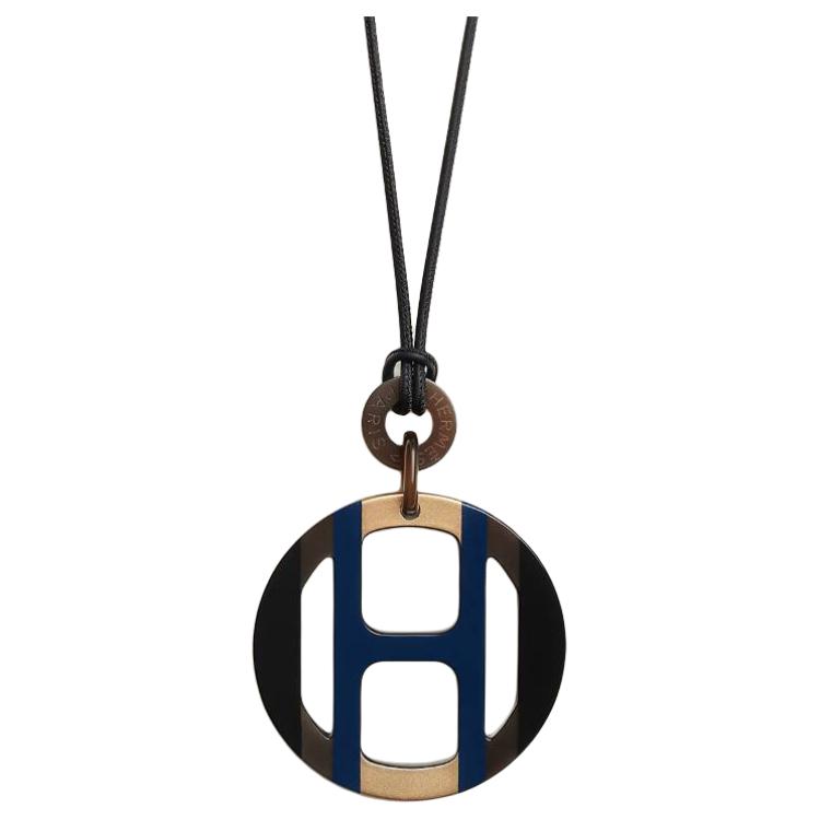 

Hermes H Equipe Necklace Women necklace Brown H057087FL25 Box+Shopping Bag
