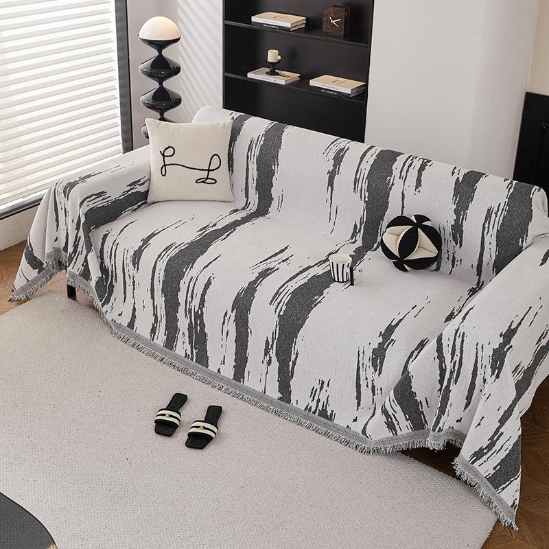 

Luxury Abstract Painting Printed Sofa Towel All-Cover Anti Scratch Sofa Cover for Living Room Anti-Slip Protection Knee Blanket 180x130cm