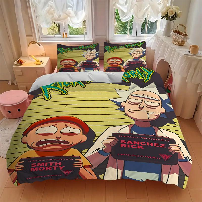 3pcs Sanchez Rick Duvet Cover Set, 1 Duvet Cover + 2 Pillowcases (No Insert), High-Definition Print for All Seasons,Durable yy251103050