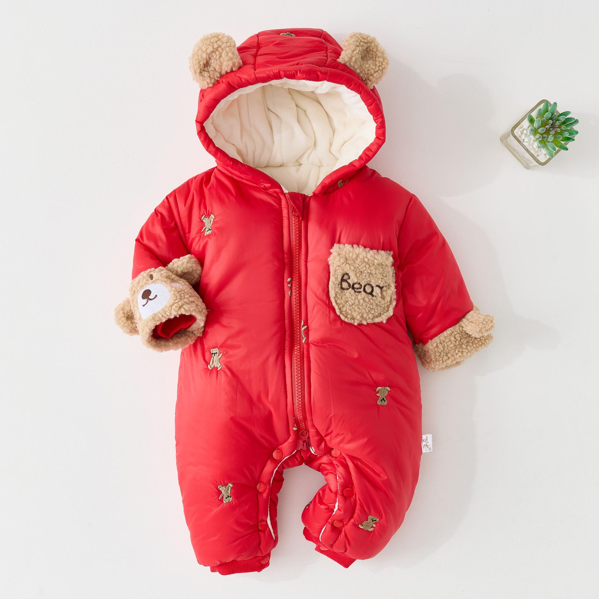 

Детский стеганый комбинезон: Теплая бархатная верхняя одежда для малыша на осень/зиму 66cm