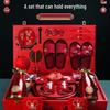 High-End Wedding Bride Dowry Toiletries Set with Happy Basin - Free Shipping