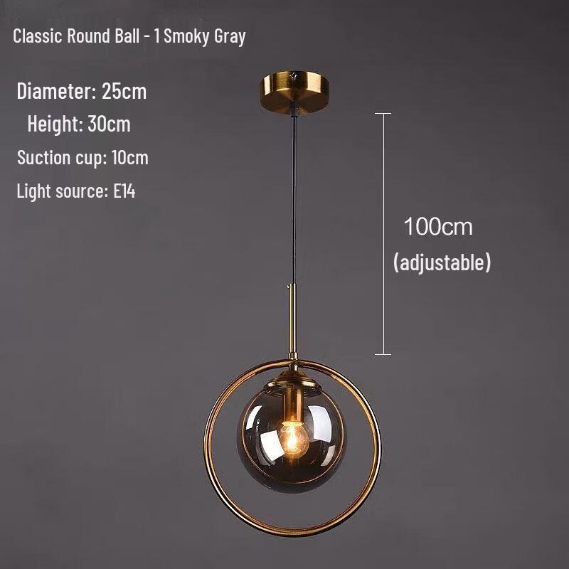 Oeny Nordic Bedside Glass Pendant Light