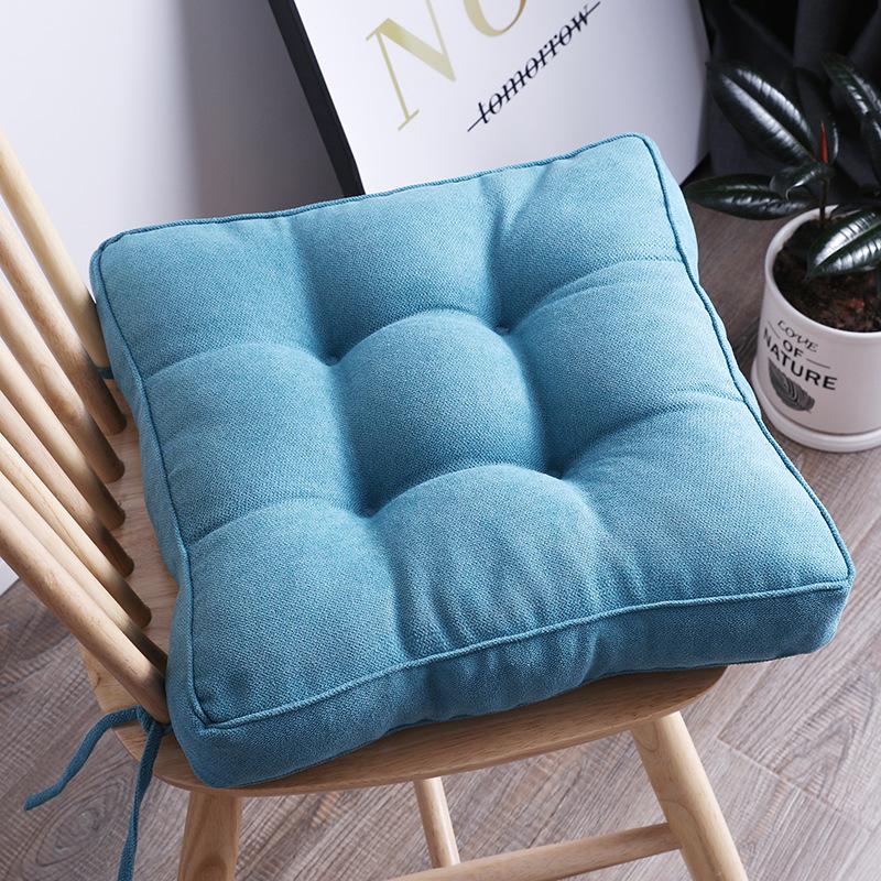 Solid Color Thickening Seat Cushion Office Back Cushion Dual Purpose Domestic Dining Chair/sofa Cushion Floor Soft Mat Square