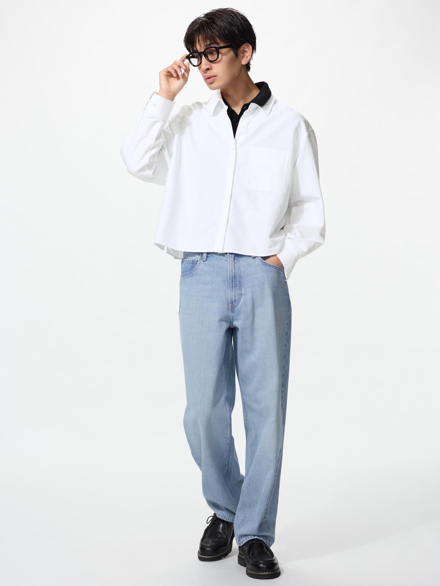 

Широкие прямые джинсы Uniqlo 63 BLUE/MEN 40
