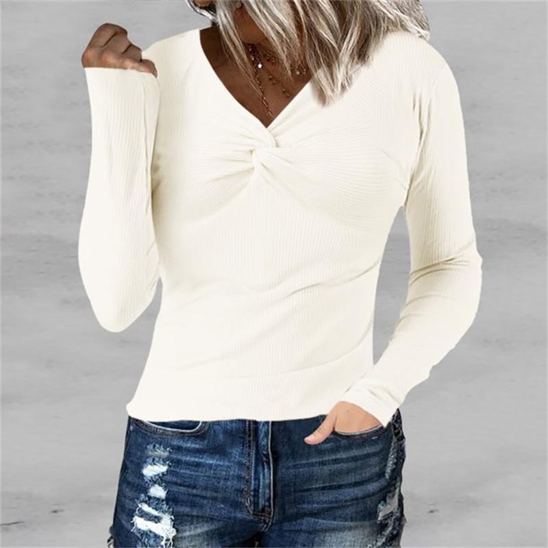 

Женский модный вязаный свитер в рубчик, тонкий свитер с длинным рукавом S белый