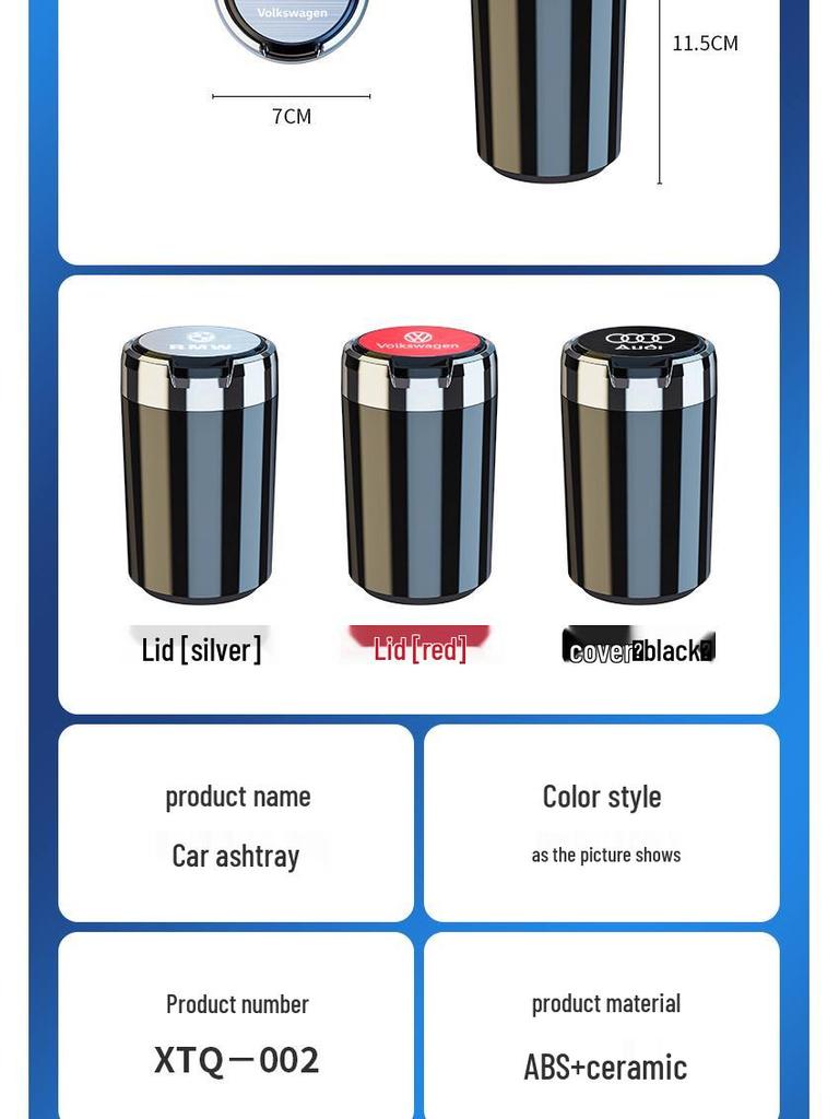 Hanging Arcfox Car Ashtray: Multifunctional Interior Accessory for Men & Women