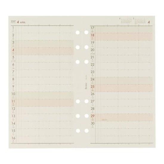 Nolty Bindex Planner Refill 2027 Bible Monthly Time Markings Horizontal Rule Type 041 (Starts November 2026)