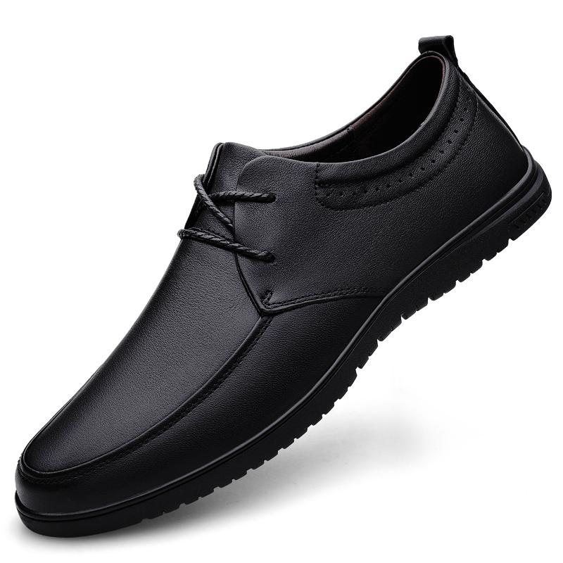 

Fashion Men s Lace-Up Shoes 2025 New Classic Men s Casual Flats All-match Business Leather Shoes Men s Lace Up Comfortable Oxford Shoes 44
