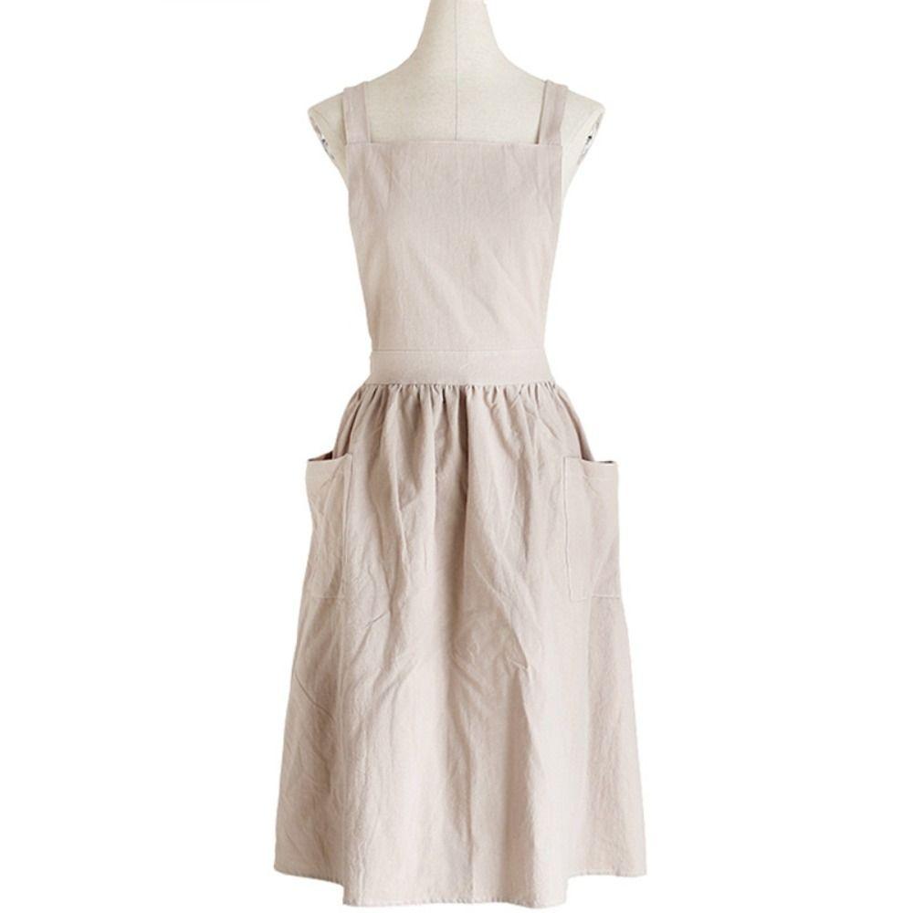 Korean style Florist Apron Nordic Kitchen Apron Simple Linen Aprons