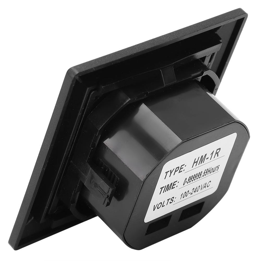 Digital Display Hour Meter, HM1R High Timer AC 100 to 240V for Industrial Timing of Construction Machinery