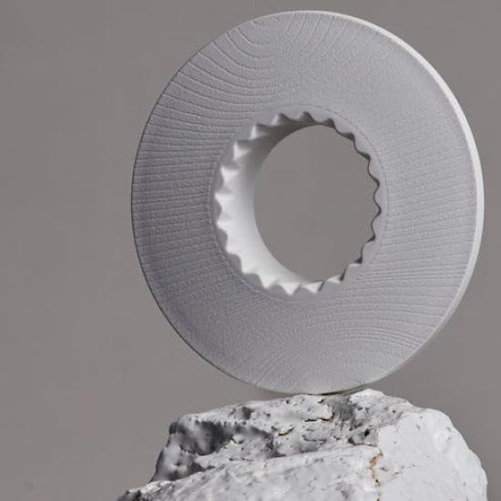 ORIGAMI Tropferhalter [Holzmaserung Weiß] Für S und M