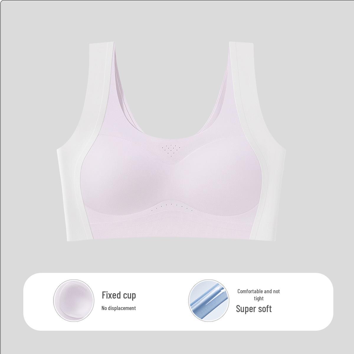 Teen Girl Sports Bra, Shockproof Vest, Adolescent Development (Ages 15+, Stages 2 & 3) L (90-105 lbs) светло-фиолетовый