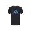 adidas T-shirt décontracté à col rond et manches courtes avec logo imprimé Unisexes Hauts Noir Bleu ADICLTSPSTK-BBU