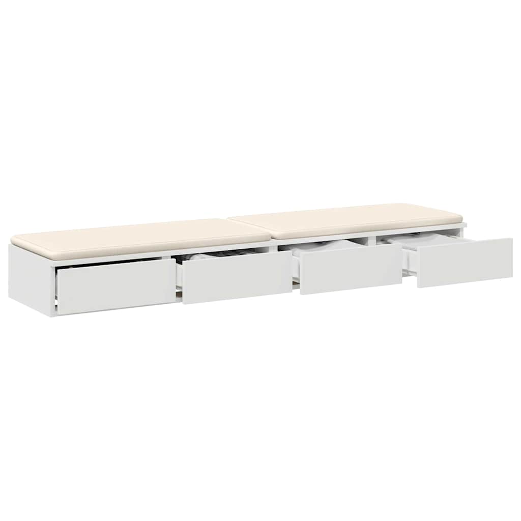 Bed Drawers White 135 x 36.5 x 16.5 cm Particleboard