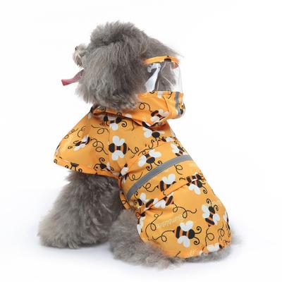 Reflektierender Haustierregenmantel, universell für alle Jahreszeiten, tragbare Bauchtasche, Hundekleidung, Sommer, dünn, niedlich, Größe, Hunderegenmantel