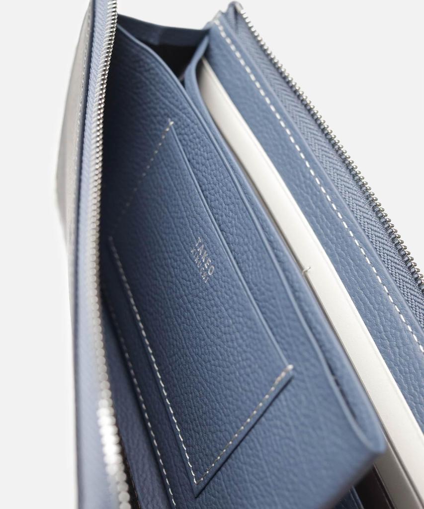 Quarter Round Zipper Long Cowhide 742636 Navy [TAKEO KIKUCHI] Wallet, Leather, Men's, No.