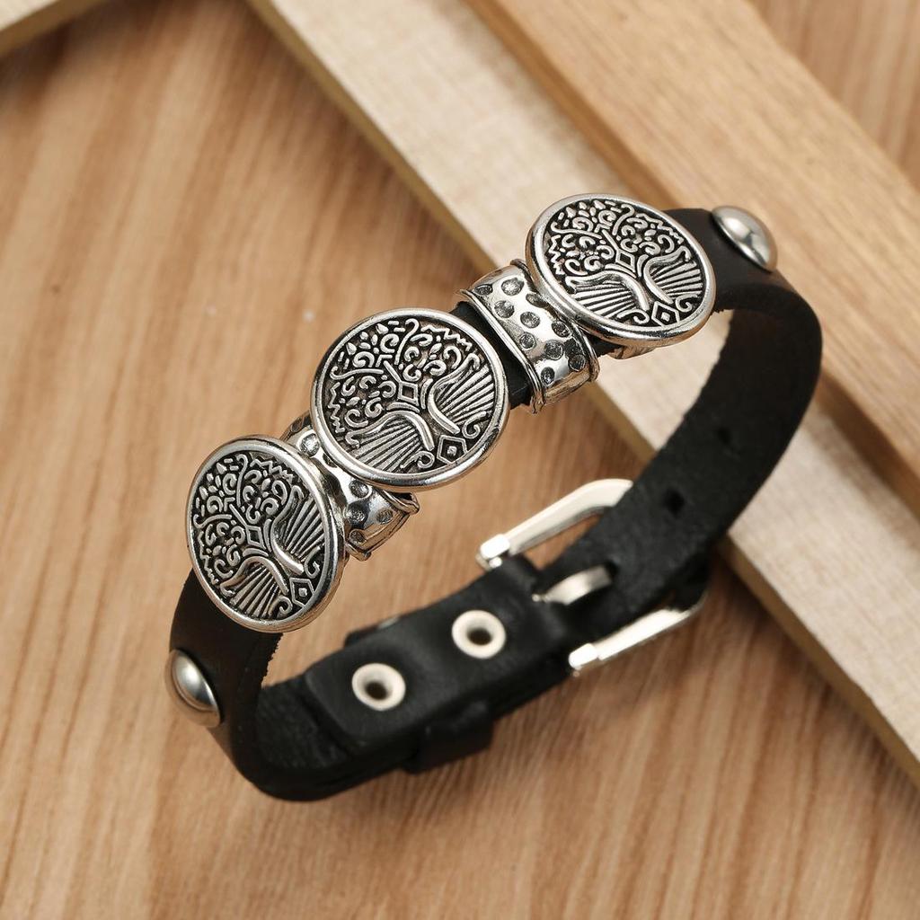 Simple Cowhide Leather Hand Strap: Stylish Thin Bracelet for Men & Women, Retro Design with Smooth Finish