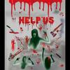 Halloween bloodstains electrostatic window stickers window glass door bathroom door blood handprint footprint