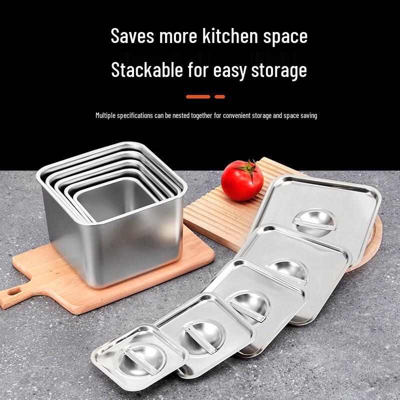 Stainless Steel Square Commercial Seasoning Box