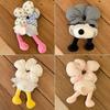 Hair Tie with Sufficient Elasticity Dot Print Lace Splicing Hair Flower Butt Design Hair Tope Buns Ponytails Half-Tied Hair Scrunchie